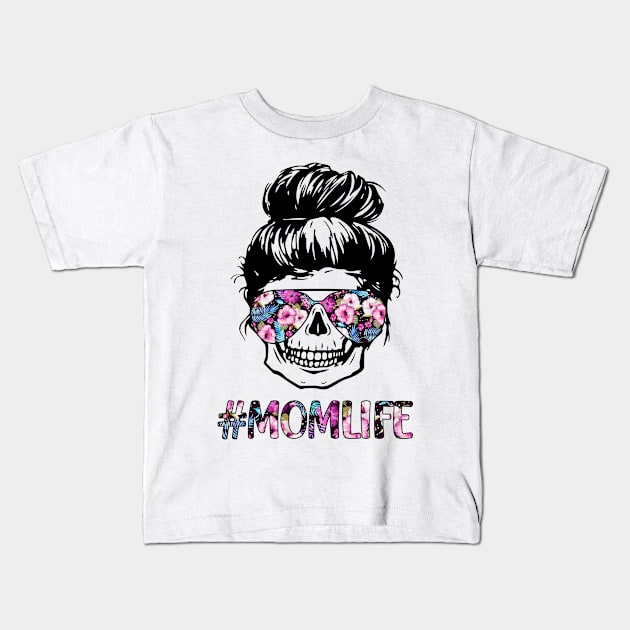 Mom life skull Kids T-Shirt by SamiSam